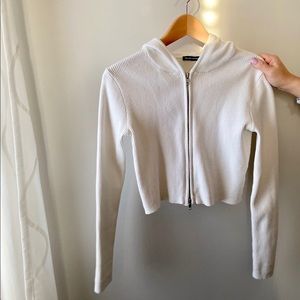 BRANDY MELVILLE white Arden hoodie